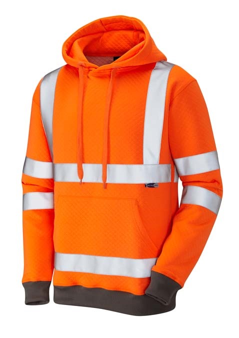 LEO WORKWEAR GOODLEIGH EN ISO 20471 Cl 3 Hooded Sweatshirt